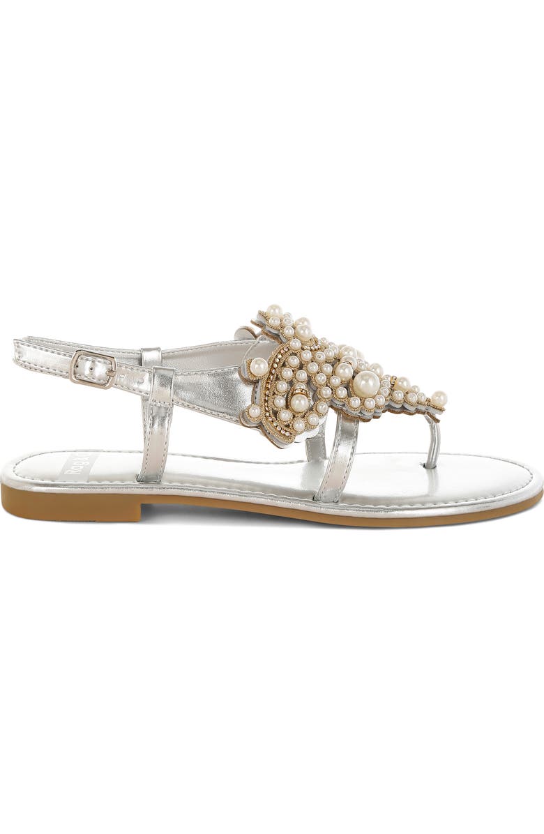 Rag & Co Opazie Faux Pearl Sandal, Alternate, color,