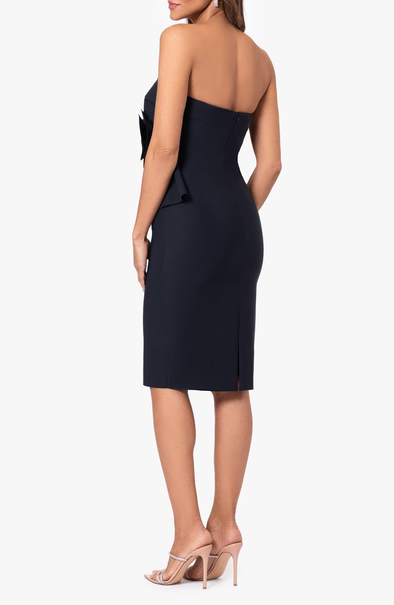 Betsy & Adam Flower Strapless Cocktail Dress, Alternate, color, 