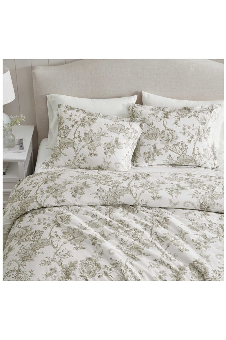 Avery Floral Cotton Duvet Set, Alternate, color, MOONLIGHT GREY