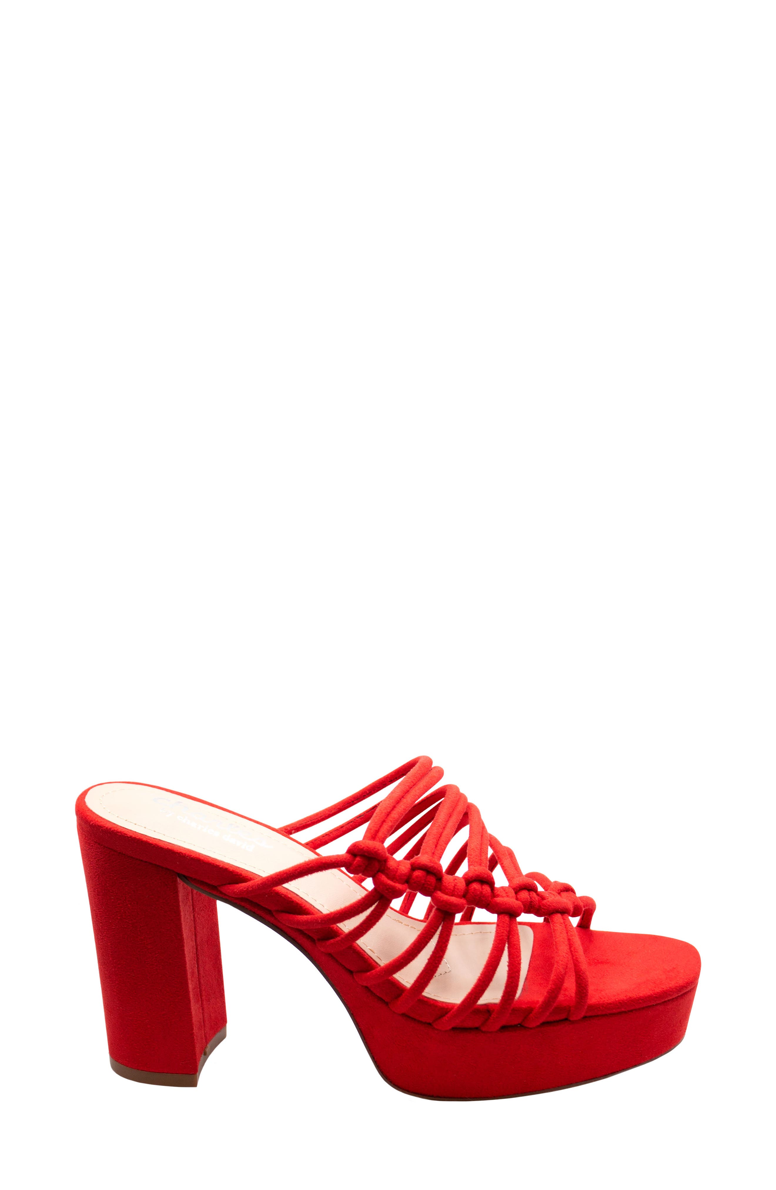 Meadow Platform Sandal, Alternate, color, HOT RED-MS