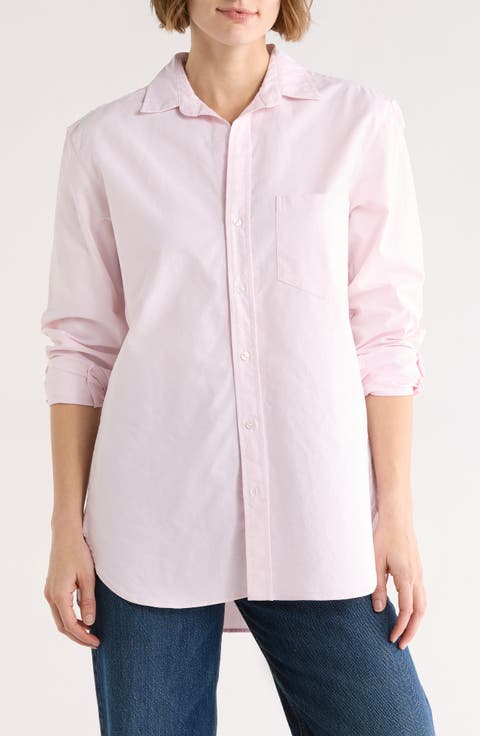Relaxed Fit Cotton Button-Up Shirt