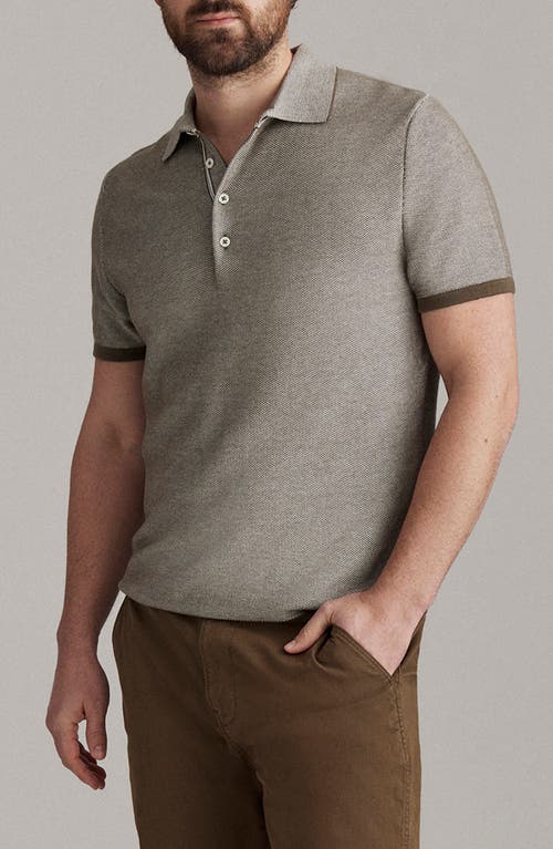 Billy Reid Bird's Eye Piqué Polo Sweater In Multi
