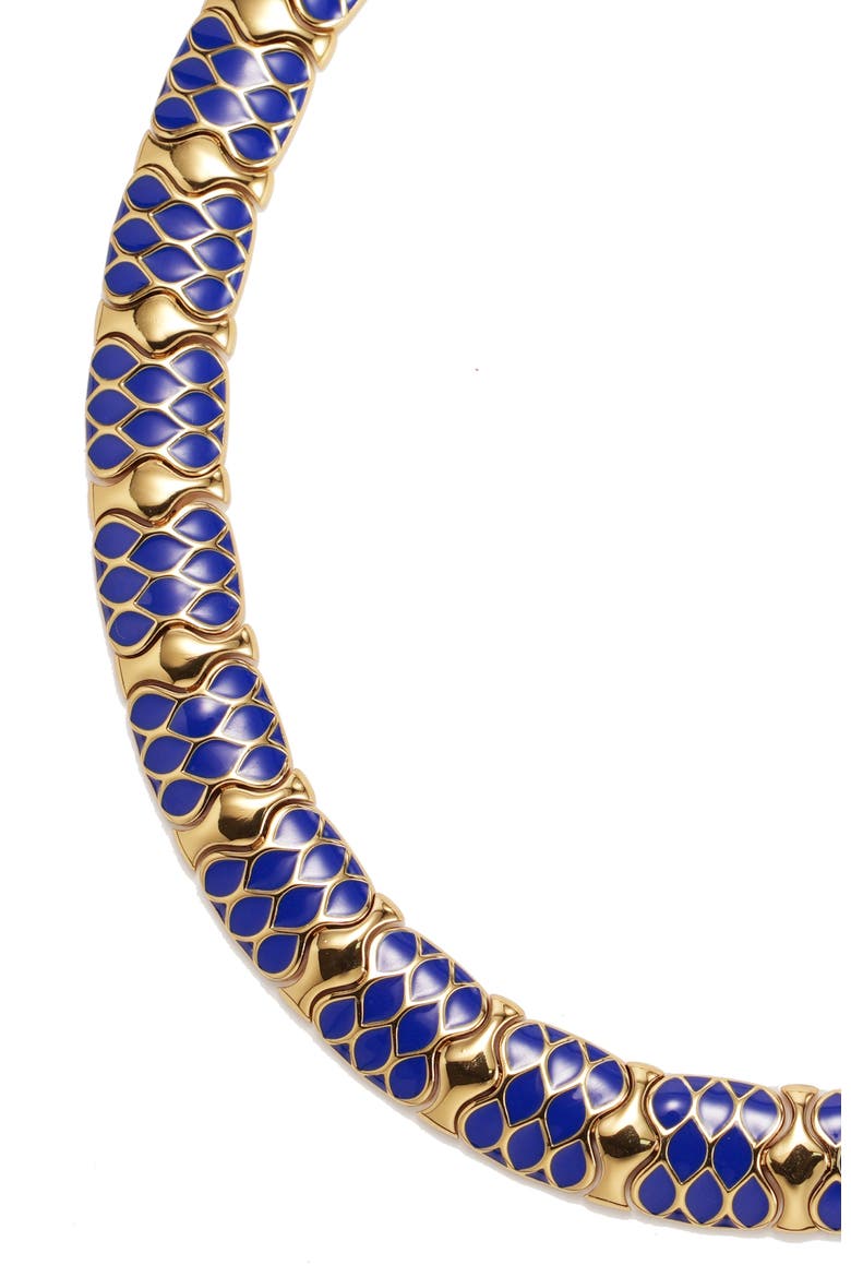 Nirah Necklace, Alternate, color, Gold&Blue