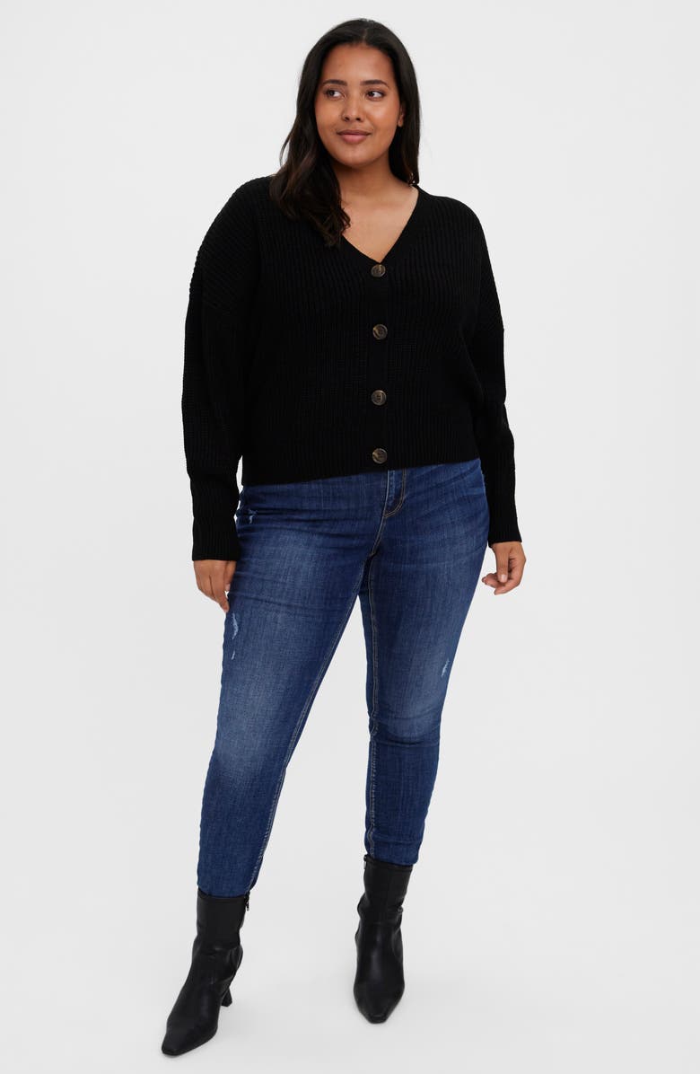 VERO MODA CURVE Curve Lea V-Neck Cardigan, Alternate, color,