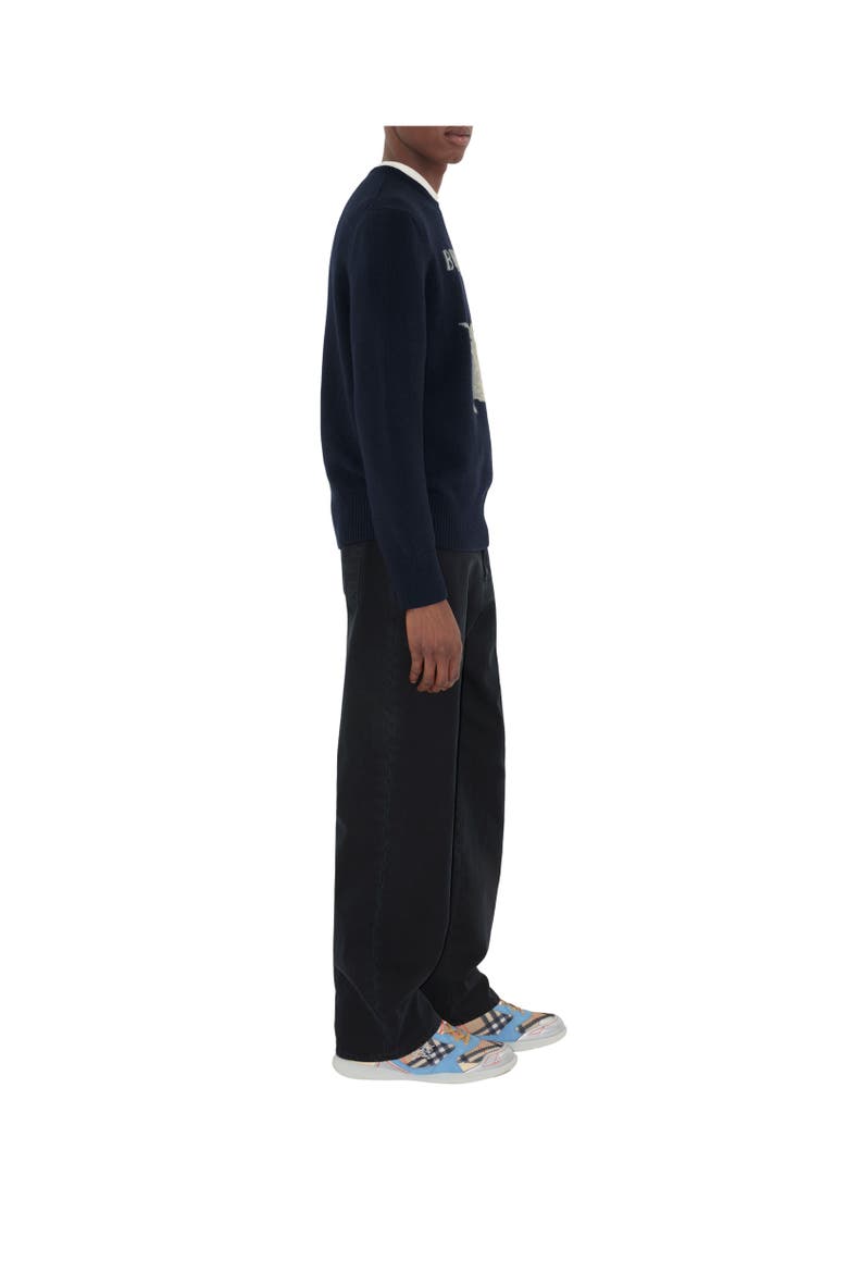 Knight Wool Cashmere Sweater, Alternate, color, Navy
