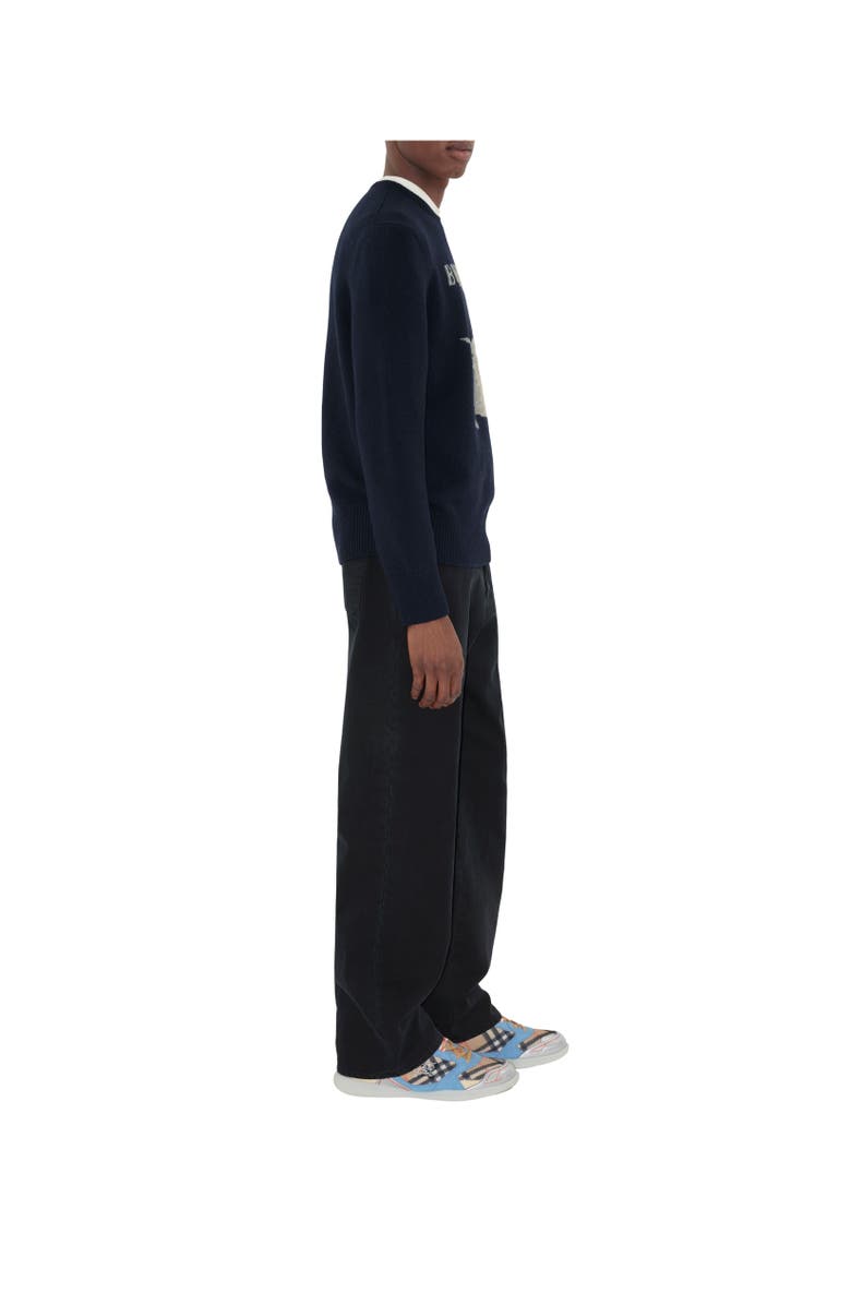 Burberry Knight Wool Cashmere Sweater, Alternate, color, Navy