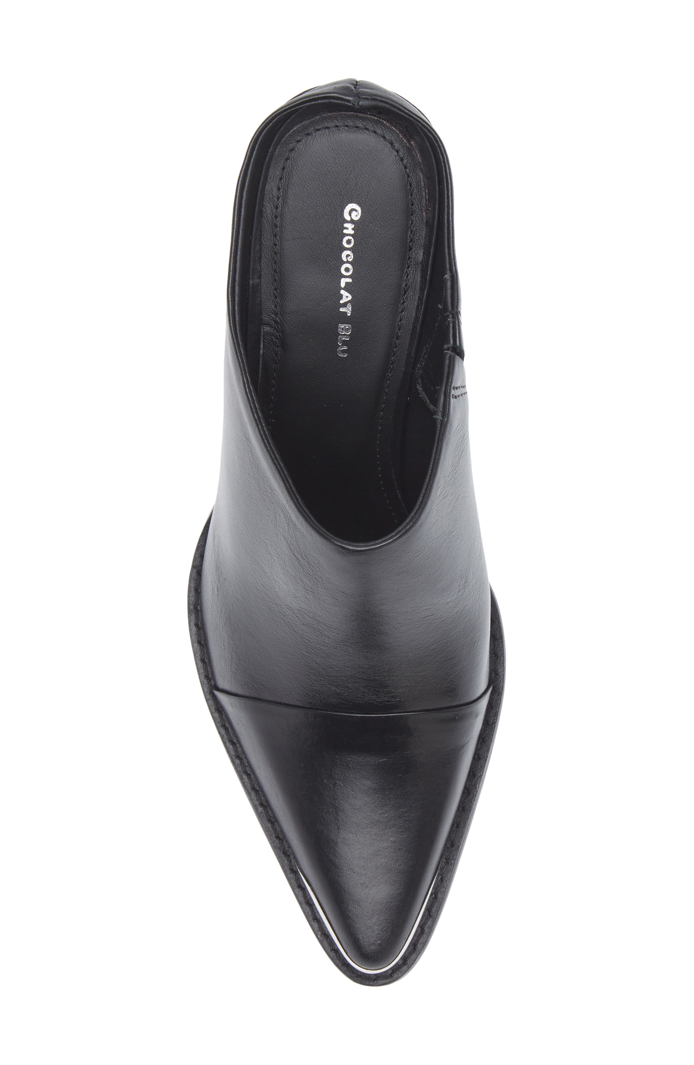 Chocolat Blu Louie Mule, Alternate, color, Black Leather