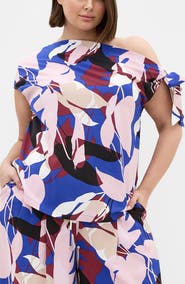 City Chic Wild Fern Off the Shoulder Top