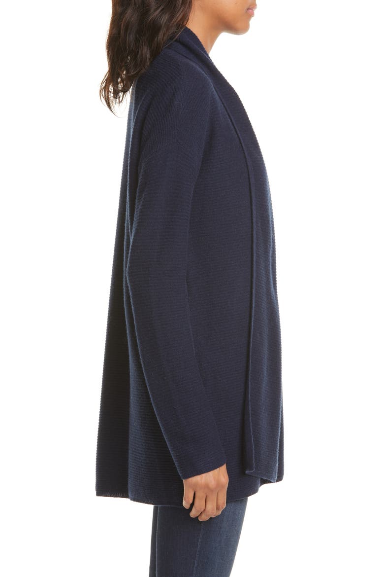 Rib Cashmere Cardigan, Alternate, color, NAVY NIGHT