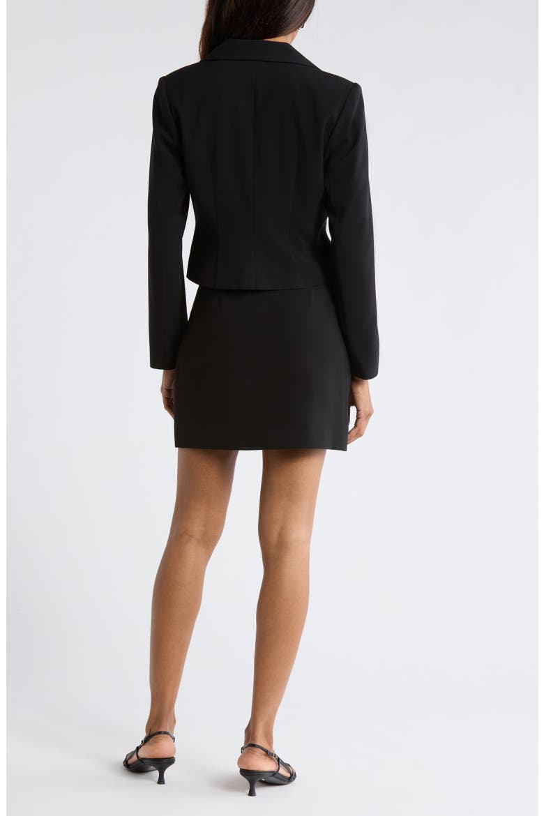 Split Front Miniskirt, Alternate, color, BLACK