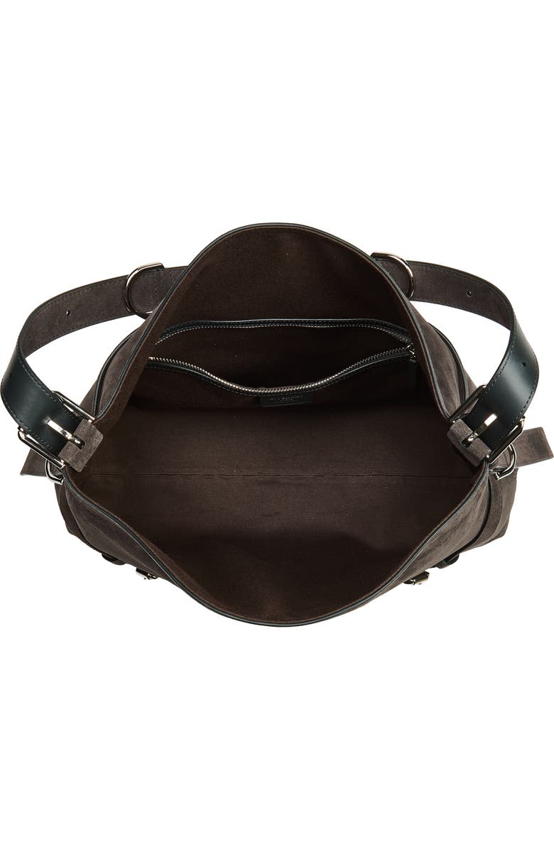 Givenchy Medium Voyou Suede Hobo Bag, Alternate, color, 021-Dark Grey
