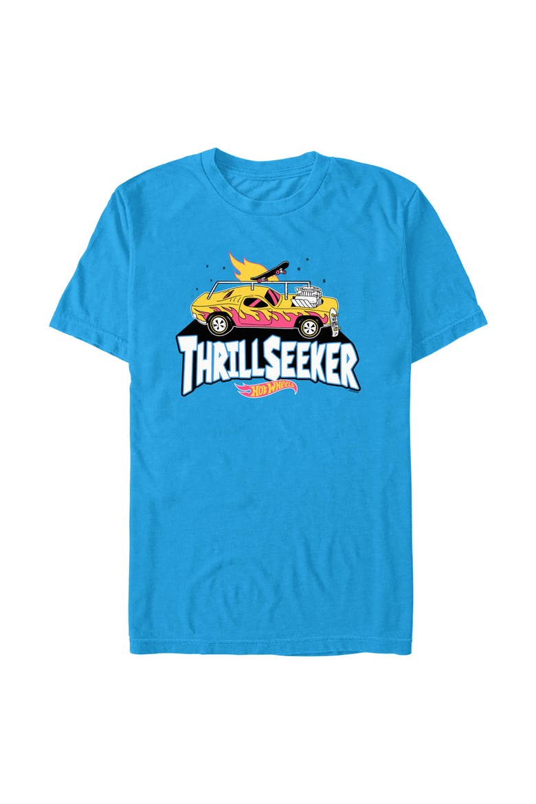 Mens Hot Wheels Thrill Seeker Logo T Shirt, Main, color, Sapphire