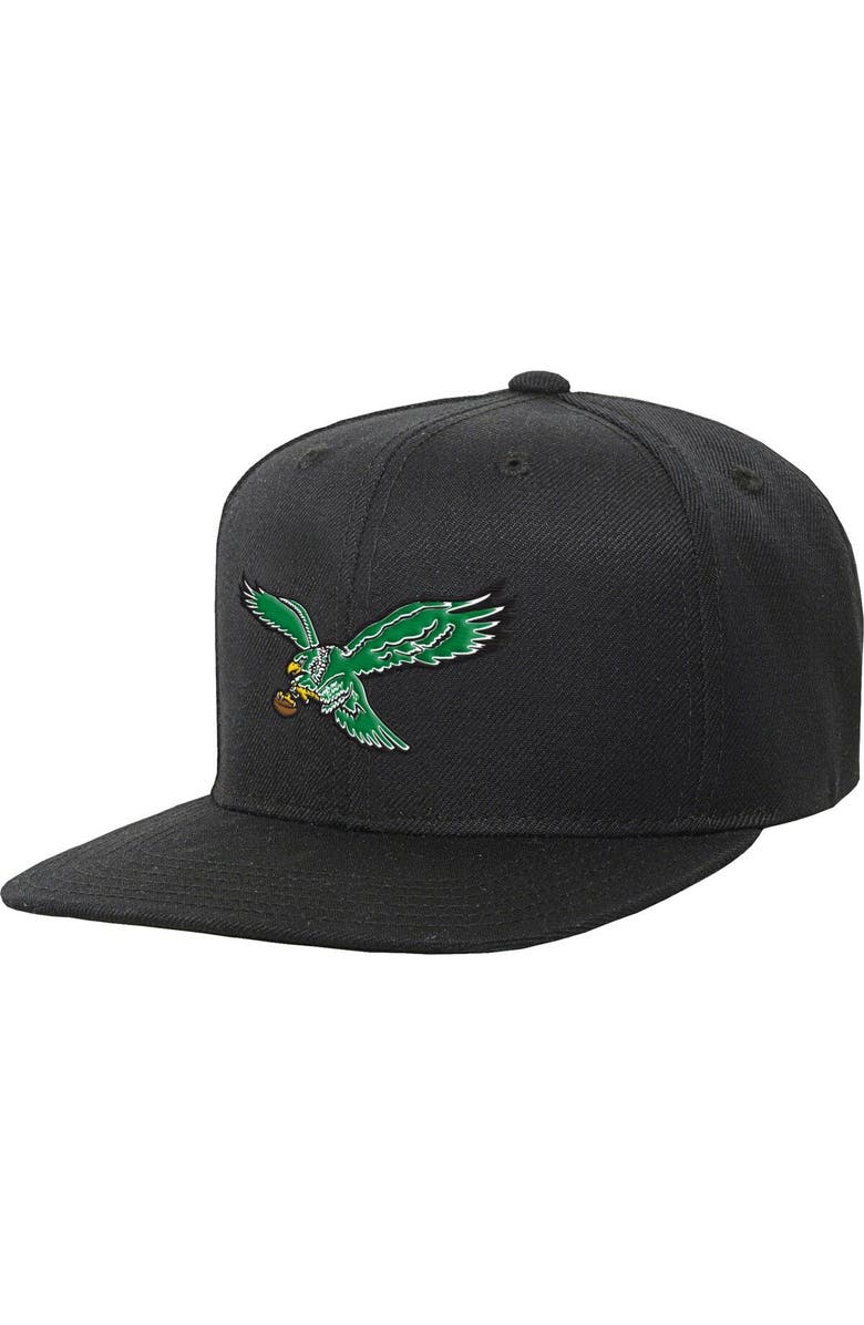 Mitchell & Ness Youth Mitchell & Ness Black Philadelphia Eagles Gridiron Classics Ground Snapback Hat, Main, color, Black