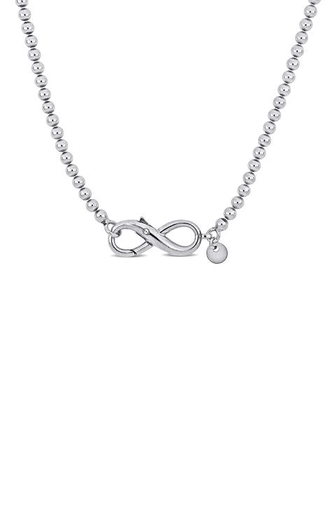 Infinity Bead Link Necklace