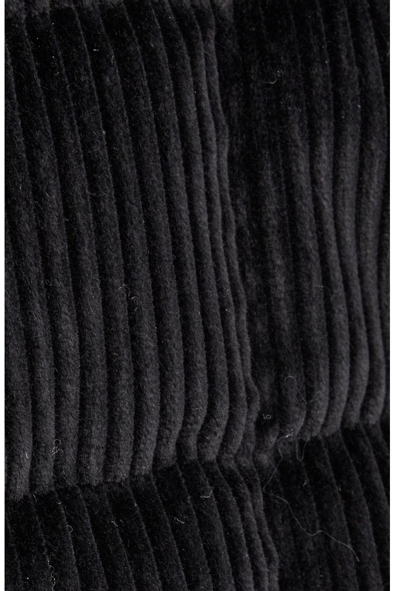 Gelt Quilted Stretch Corduroy Down Shirt Jacket, Alternate, color, BLACK