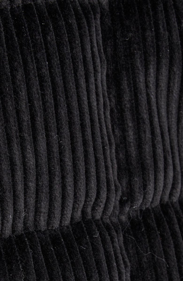 Moncler Grenoble Gelt Quilted Stretch Corduroy Down Shirt Jacket, Alternate, color, Black