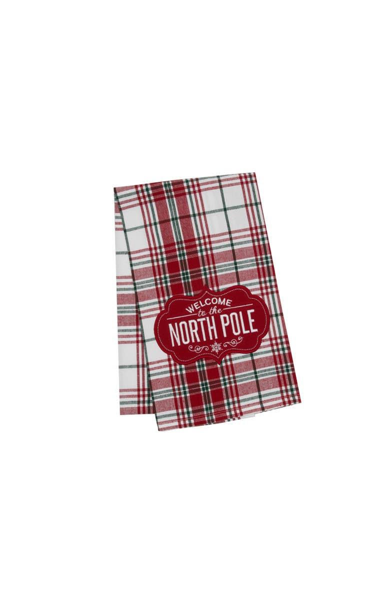 C&F Home Welcome North Pole Towel, Main, color, White