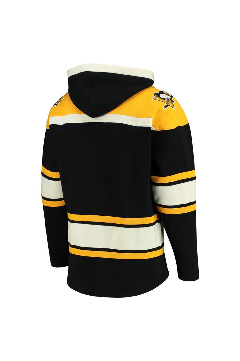 Men's '47 Black Pittsburgh Penguins Superior Lacer Pullover Hoodie, Alternate, color, Black