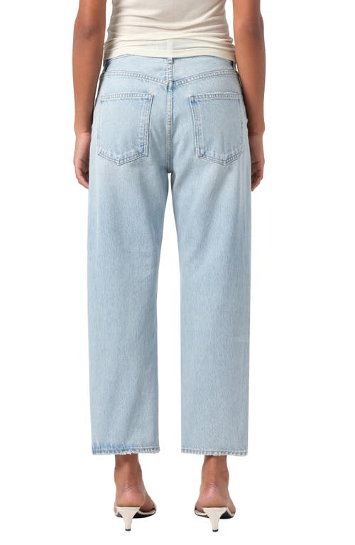 AGOLDE AGOLDE '90S RIPPED MID RISE CROP RELAXED STRAIGHT LEG JEANS