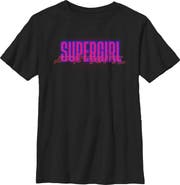 Supergirl Boy's Supergirl Cute Neon Logo Graphic T-Shirt