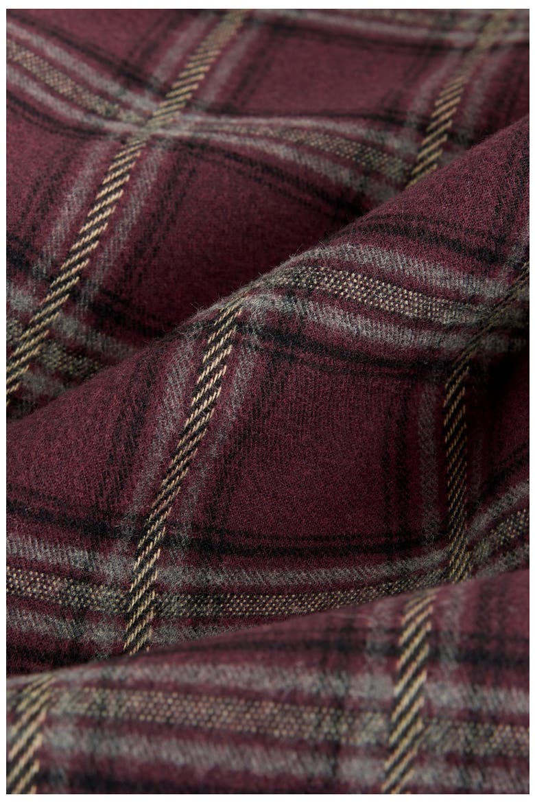Check Plaid Wide Leg Drawstring Pants, Alternate, color, RED