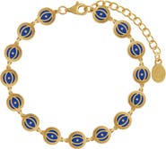 Karma and Luck Women's Lapis Evil Eye Bracelet - Celestial Insight