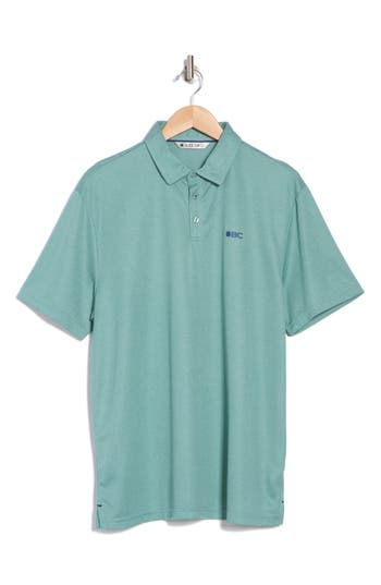Black Clover Miles Performance Knit Polo In Jade