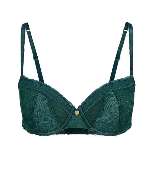 Adore Me Lucie Contour Balconette Bra In Dark Green