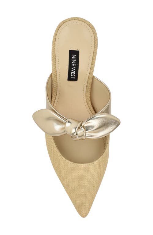 Nine West Demmure Pointed Toe Mule In Light Natural