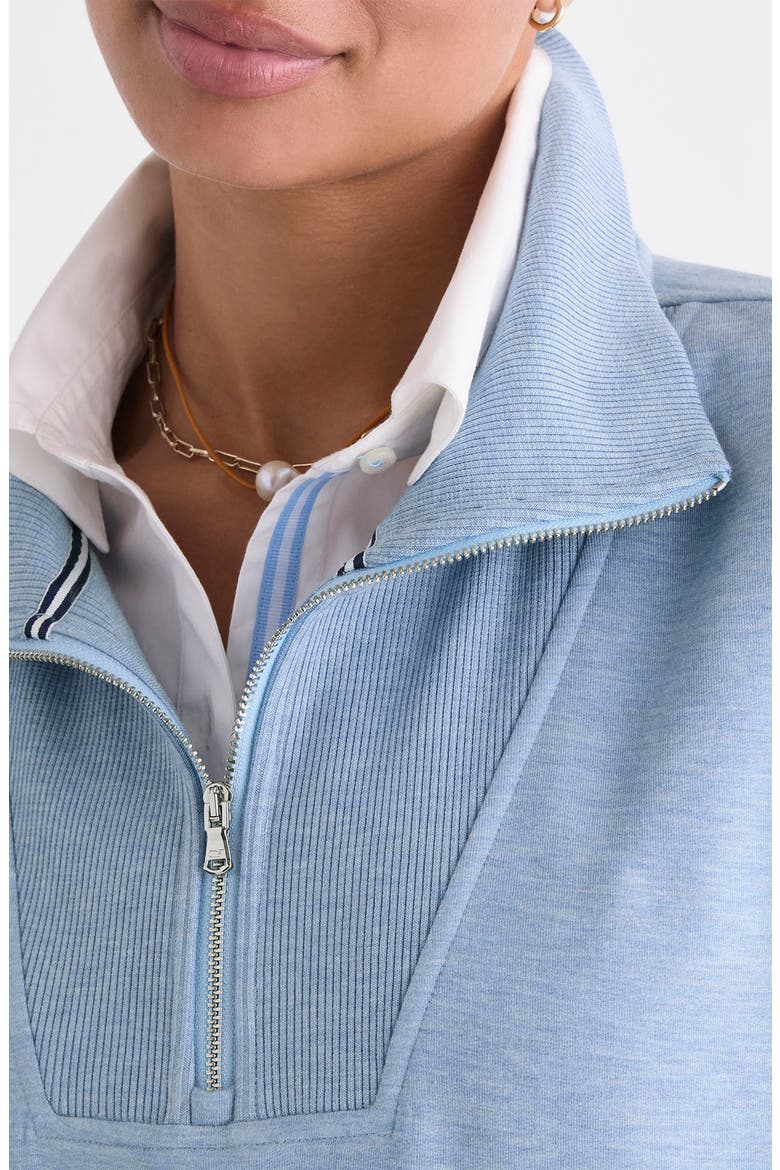 Quarter Zip Pullover, Alternate, color, JAKE BLUE HEATHER