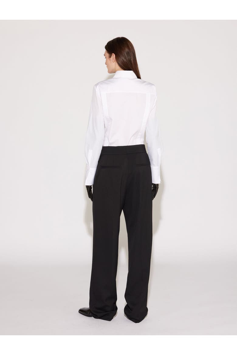 Sydney Relaxed Menswear-Style Trouser, Alternate, color, Black