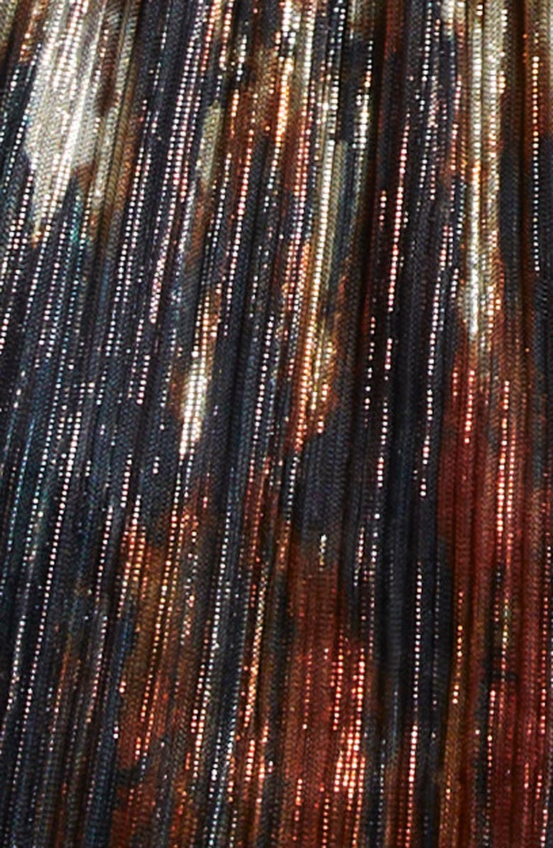 Ramy Brook Malcolm Metallic Abstract Print Long Sleeve Minidress, Alternate, color,