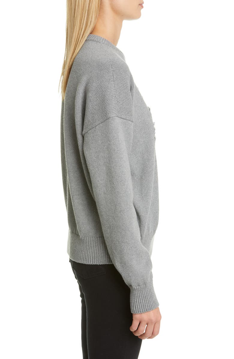 Loewe Ribbon Logo Cotton Sweater, Alternate, color, 