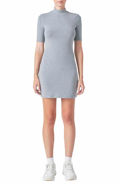 Soft Mock Neck Body-Con Minidress