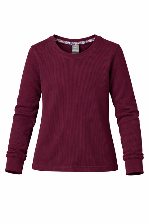 Girl's Cozy Rib Thermal Long Sleeve Crew Top