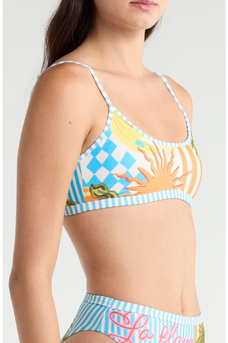 Beach Static Lane Bikini Top, Alternate, color, OPEN BLUE