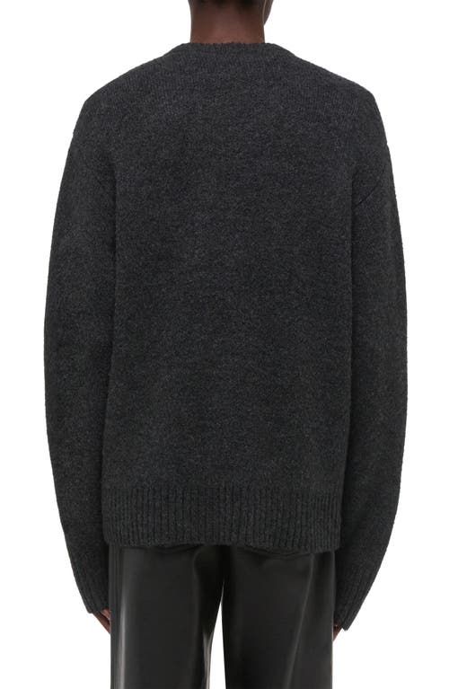 Helmut Lang Rambo Relaxed Fit Logo Sweater In Gray