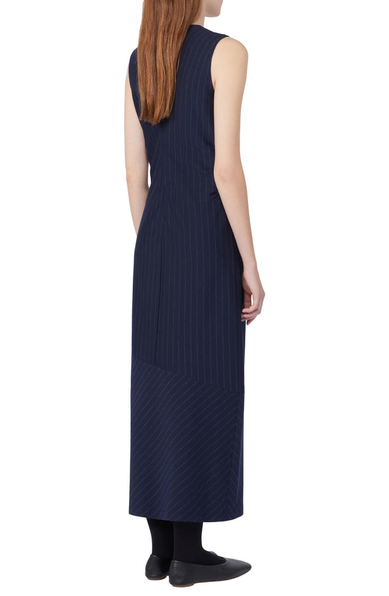 MM by Max Mara Newport Stripe Sleeveless Dress, Alternate, color, Midnight Blue