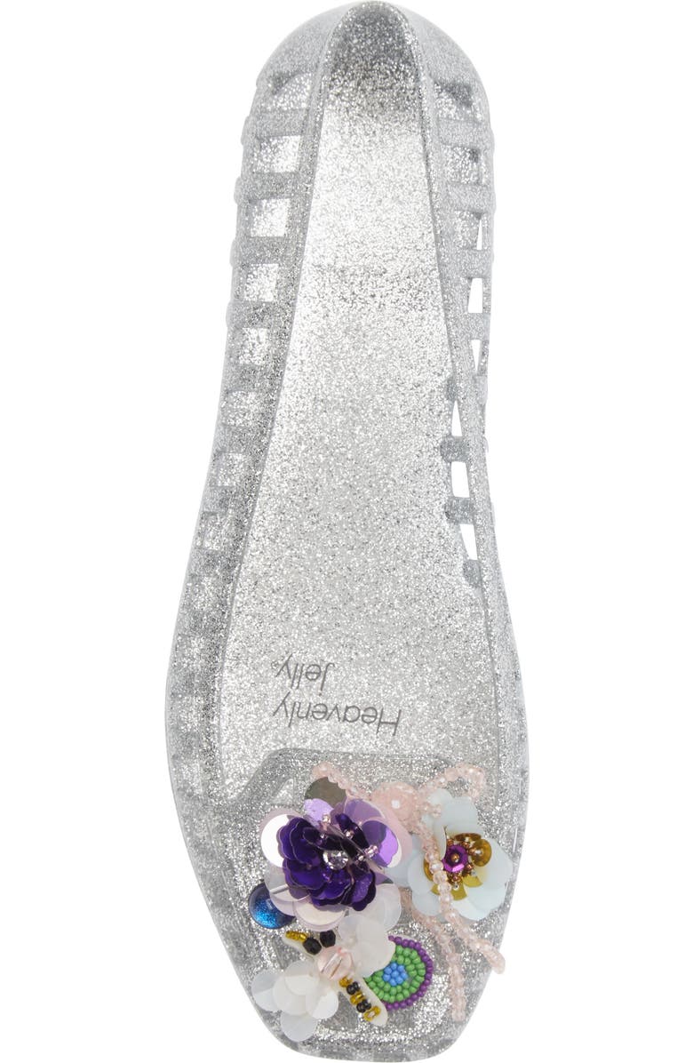 HEAVENLY JELLY Dazzla Jelly Ballet Flat, Alternate, color, Silver