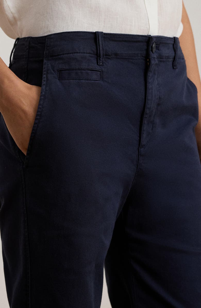 Lauren Ralph Lauren Kendis Stretch Cotton Flare Leg Pants, Alternate, color, Lauren Navy