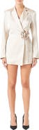 Endless Rose Corsage Tie Long Sleeve Romper