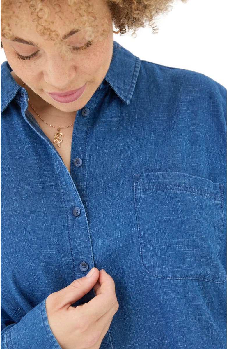 FatFace Women's Plus Size Carolin Denim Shirt, Alternate, color, 