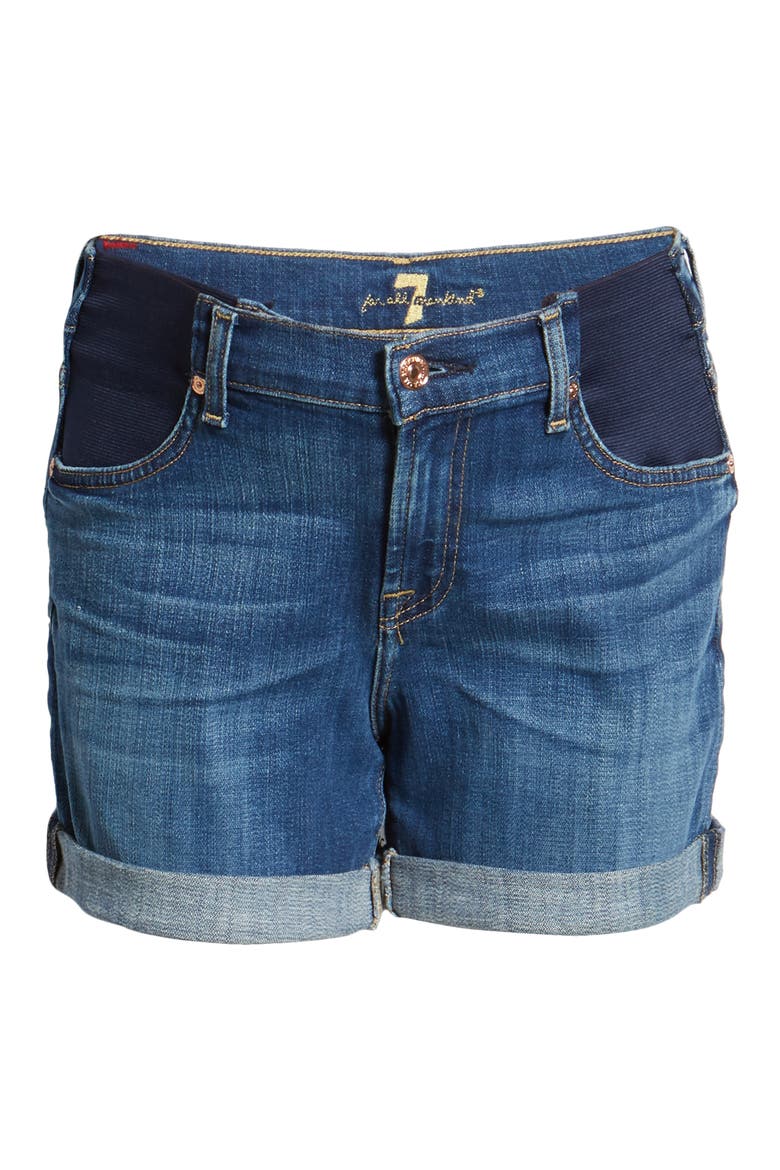 Roll Cuff Denim Shorts, Alternate, color, BROKEN TWILL VANITY