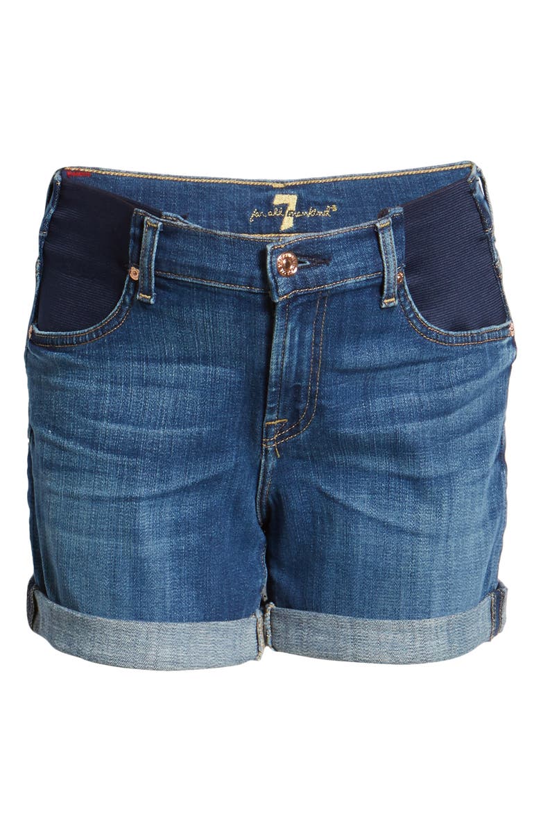 7 For All Mankind Roll Cuff Denim Shorts, Alternate, color,