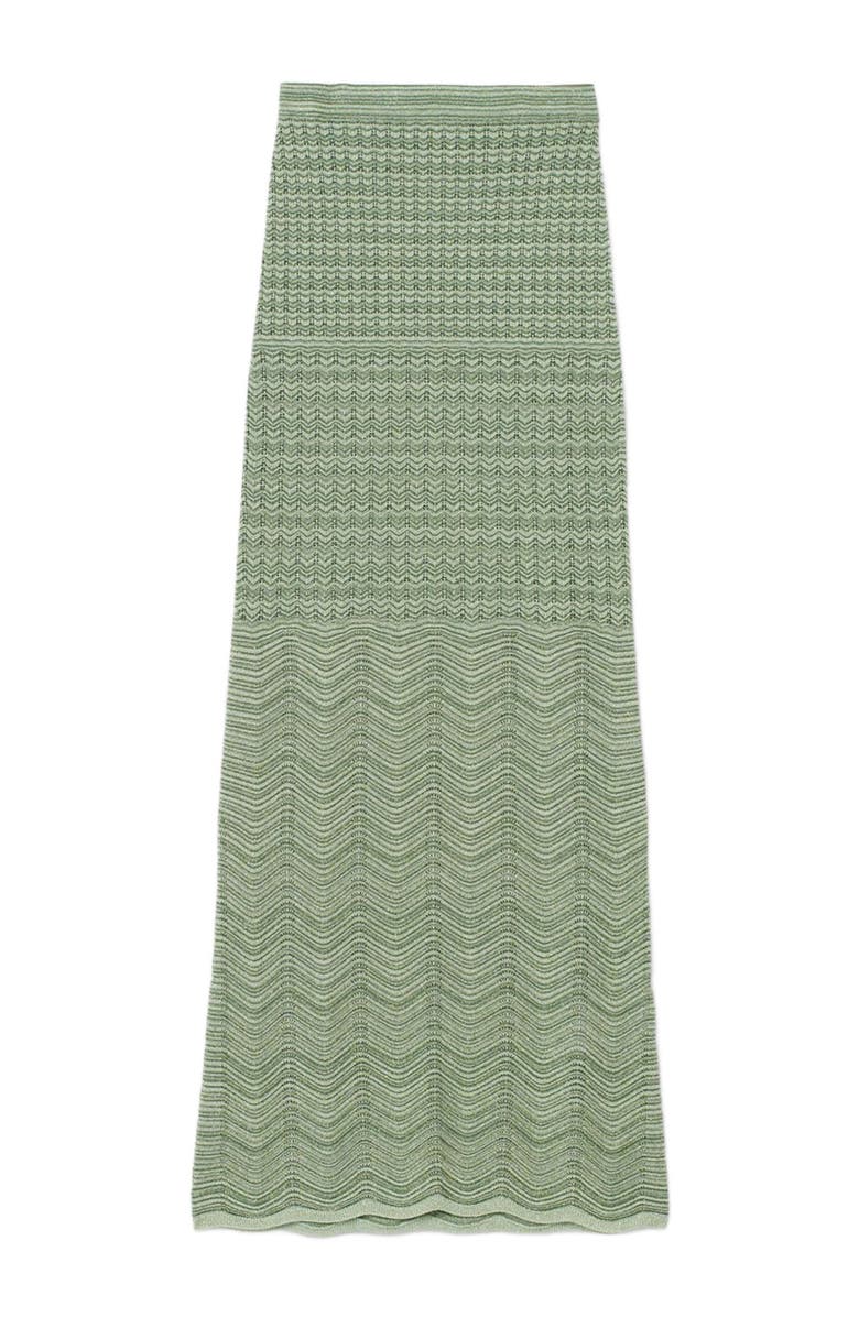 SANDRO Long knit skirt, Alternate, color, Mint