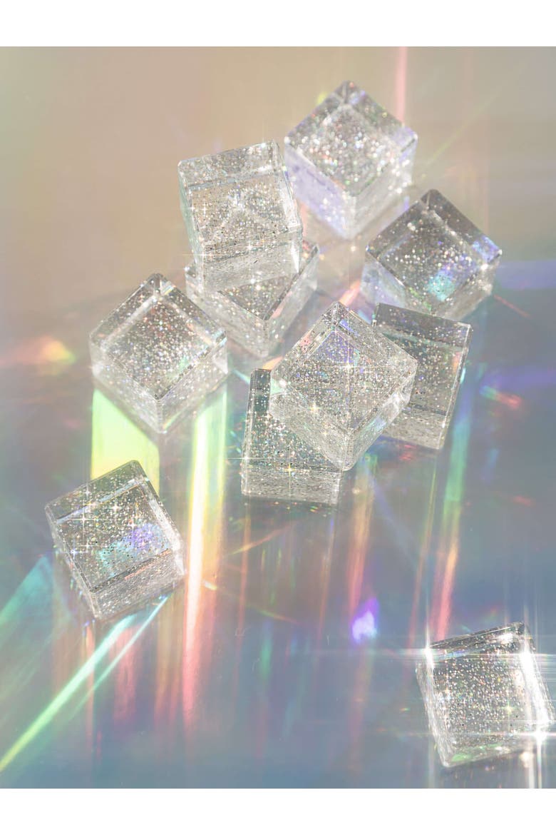 Cosmic Glitter Sparkling Sensory Acrylic Cube Set - 16 Pieces, Alternate, color, Glitter