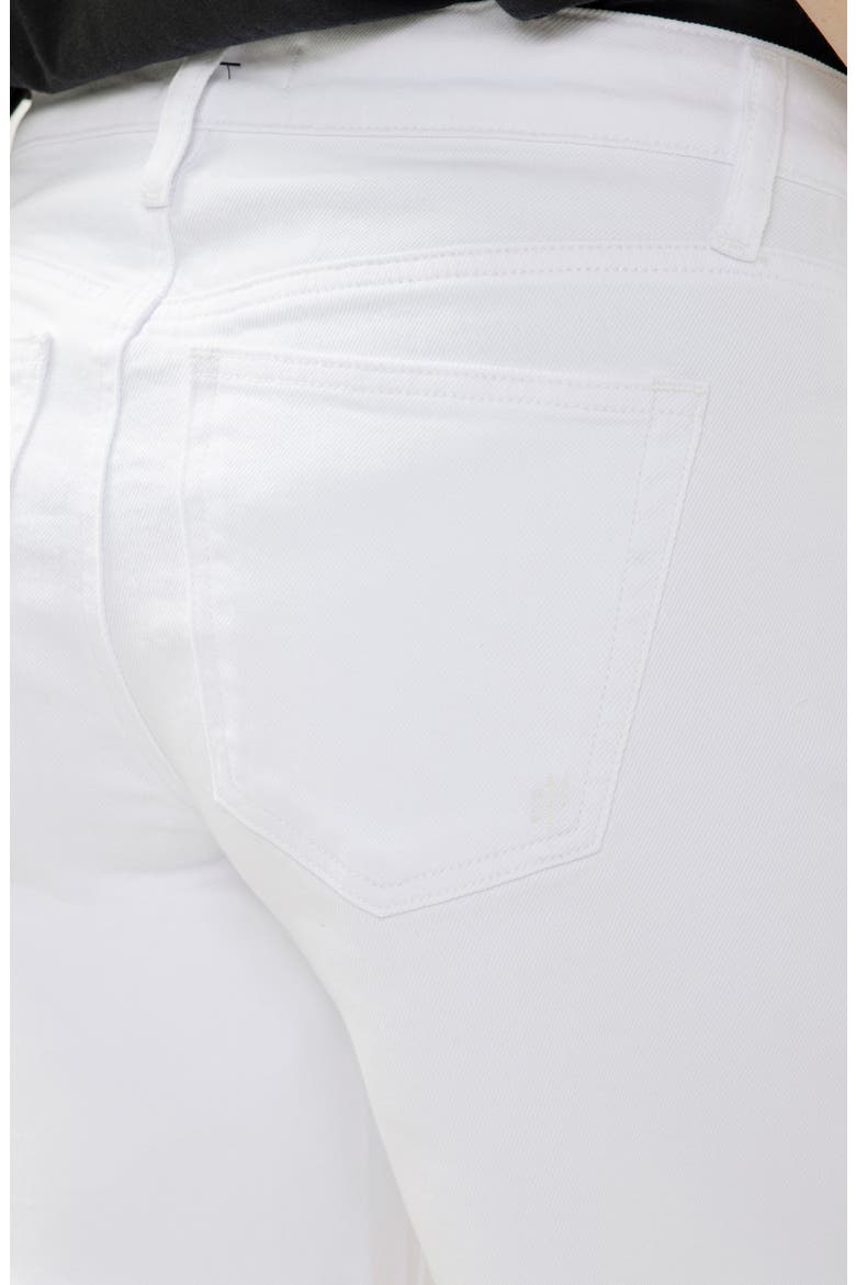 Suki Raw Hem Denim Shorts, Alternate, color, WHITE