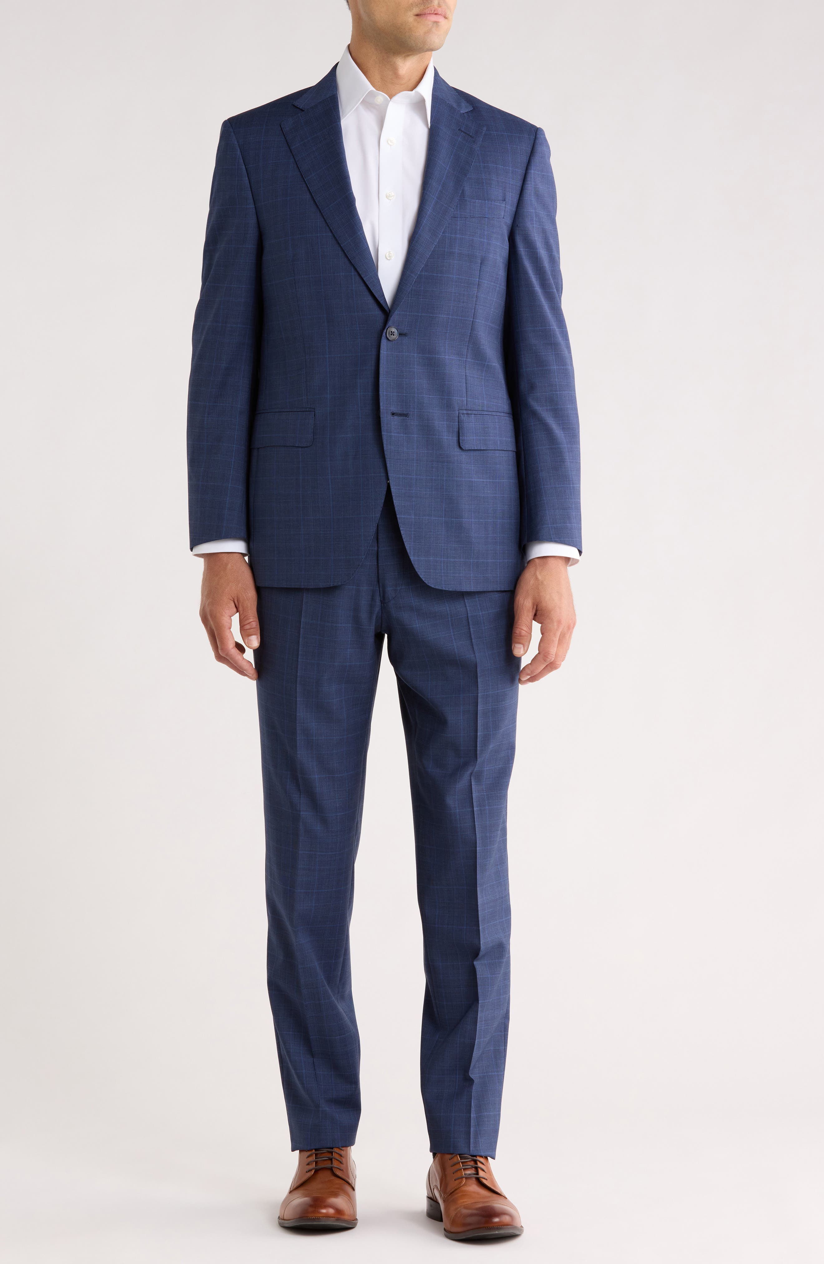 Peter Millar Flynn Classic Fit Windowpane Wool Suit