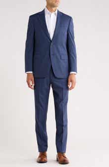 Peter Millar Flynn Classic Fit Windowpane Wool Suit