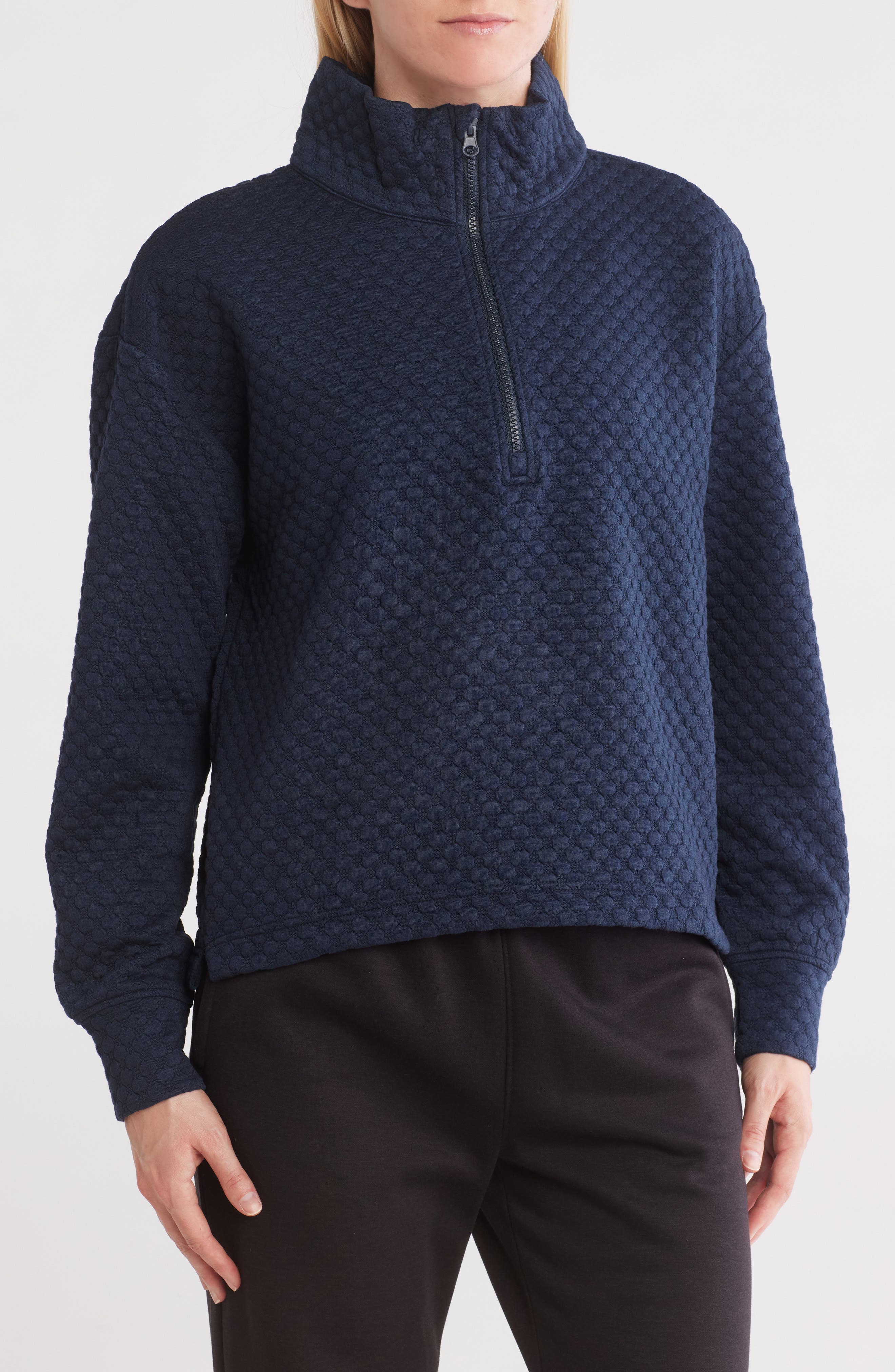 Z by Zella After Match Bubble Quarter Zip Pullover (Women